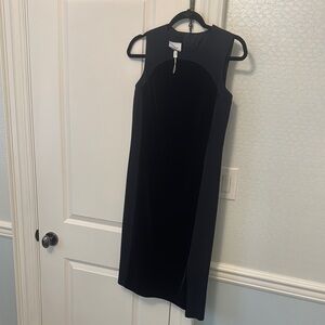 Elegant navy velvet Sleeveless Dress